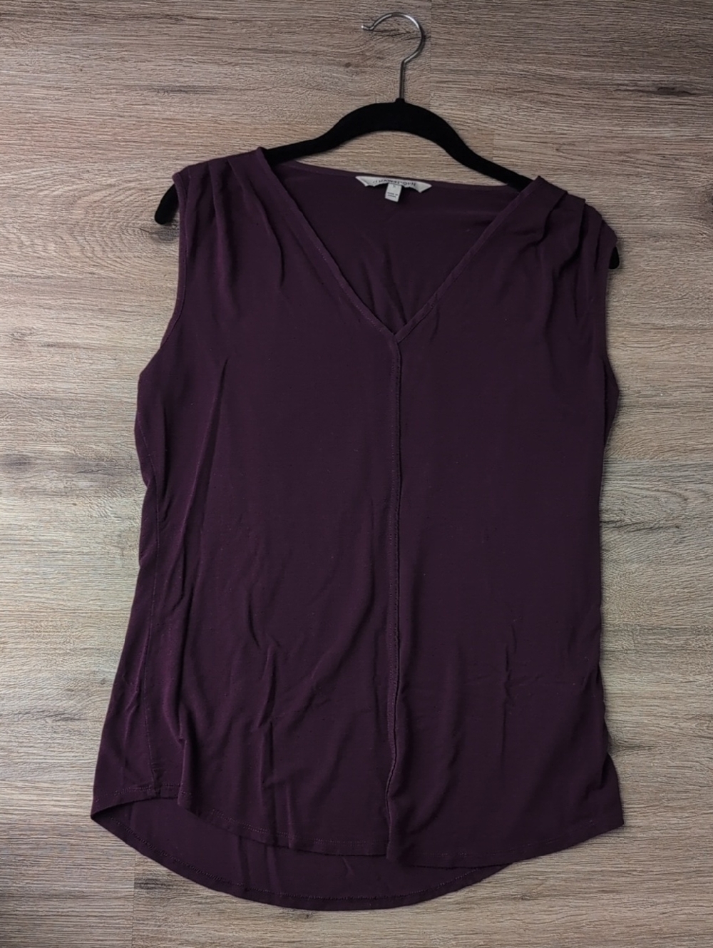 41 Hawthorn Sleeveless V-Neck Tank in Deep Plum